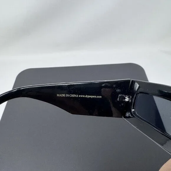 Vintage Dr. Peepers S45801 Black Rhinestone Costume/Fashion Sunglasses - Picture 9 of 9